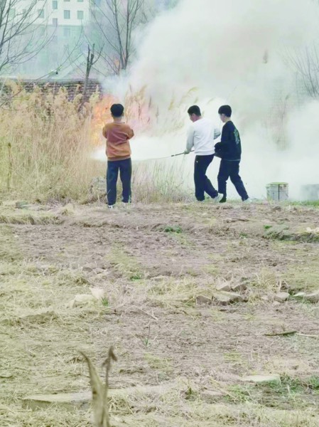 这4名少年奋勇灭火的行为引来网友赞誉,也受到了表彰 德州消防供图